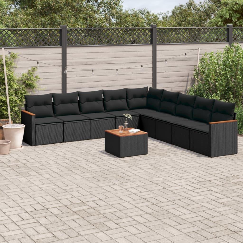 VidaXL set divano da giardino Polirattan  