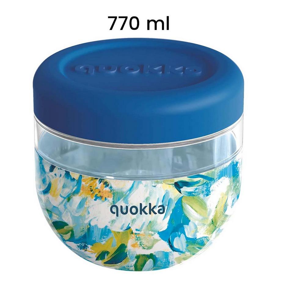 Quokka Contenitore Alimentare con Motivo Peonie 770ml con Coperchio Antiscivolo  