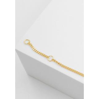 MUAU Schmuck  ID-Bracelet gourmette or jaune 750 bouclier plaqué diamant, 1.7mm, 14cm 