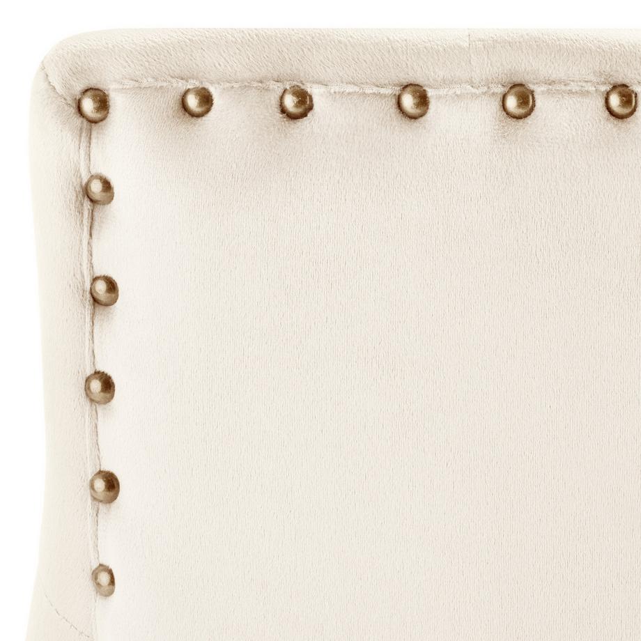 Tectake Chaise de salle à manger EVERDEEN en velours avec des boutons décoratifs  