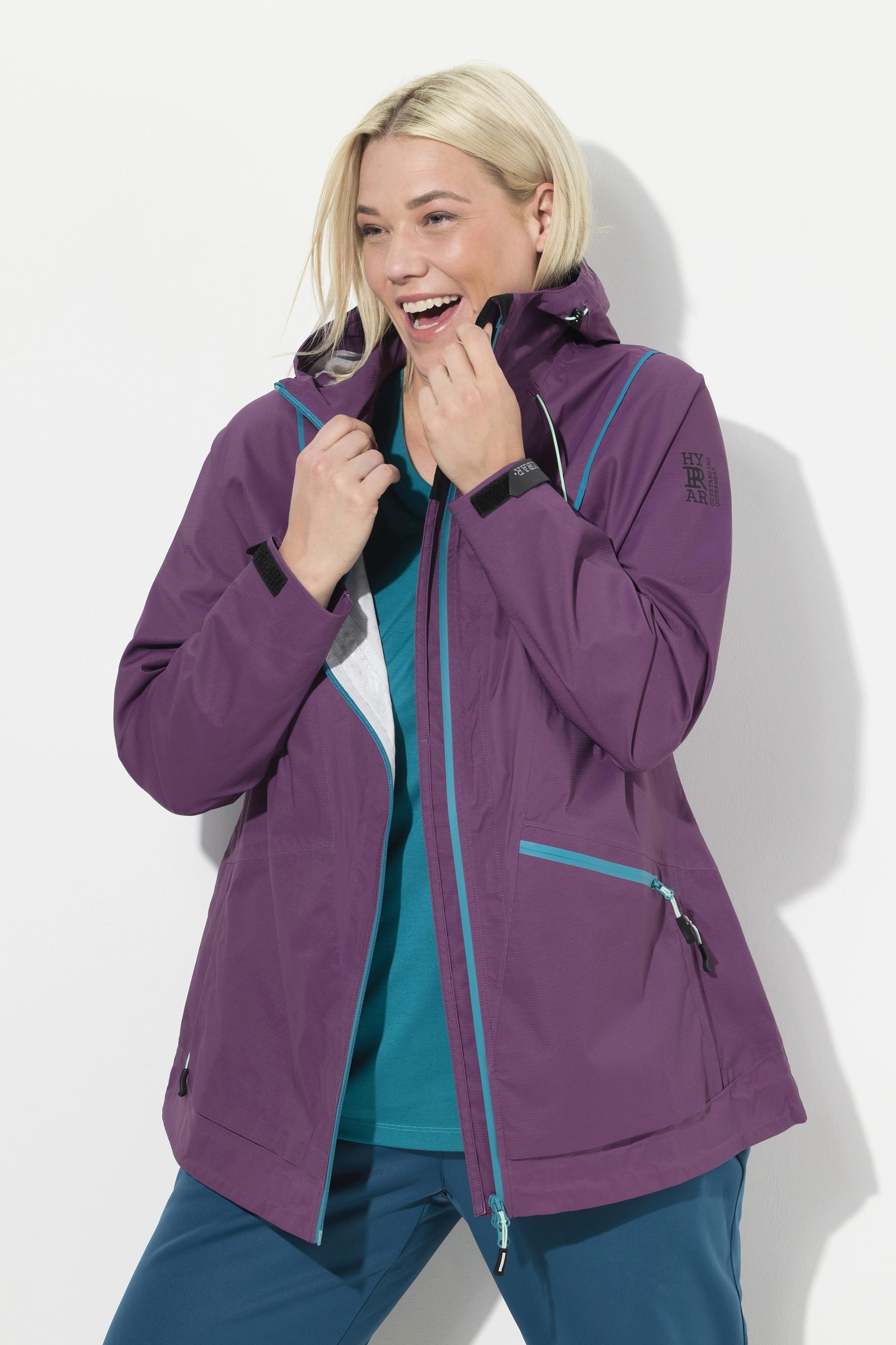 Ulla Popken  Funktionsjacke, wasserdicht, 2-Wege-Zipper, Reflektor 