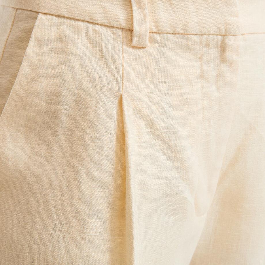 La Redoute Collections  Pantalon cigarette à pinces en lin 