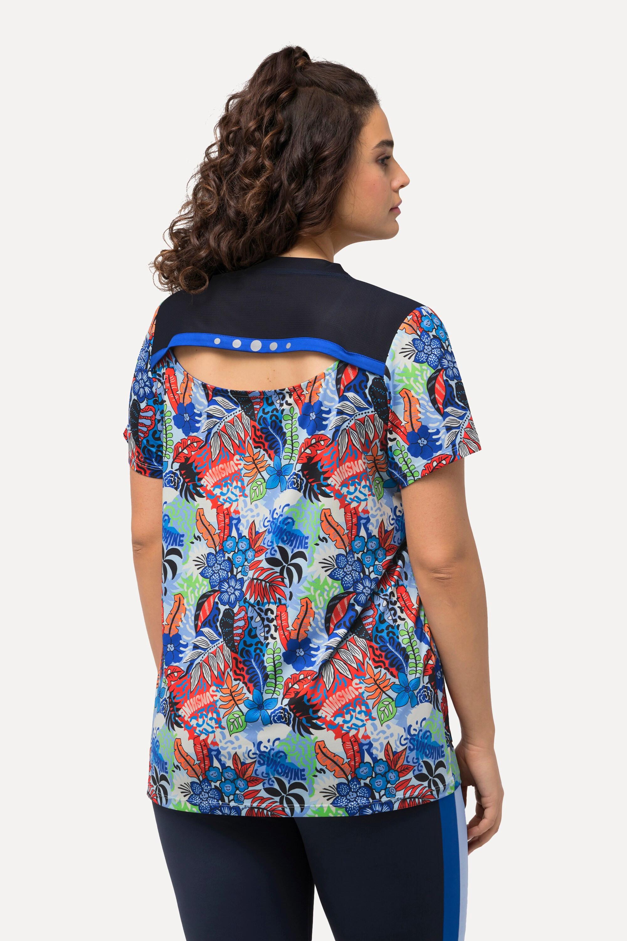 Ulla Popken Maglia funzionale linea A scollo a V mezze maniche  