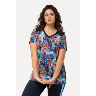 Ulla Popken Maglia funzionale linea A scollo a V mezze maniche  