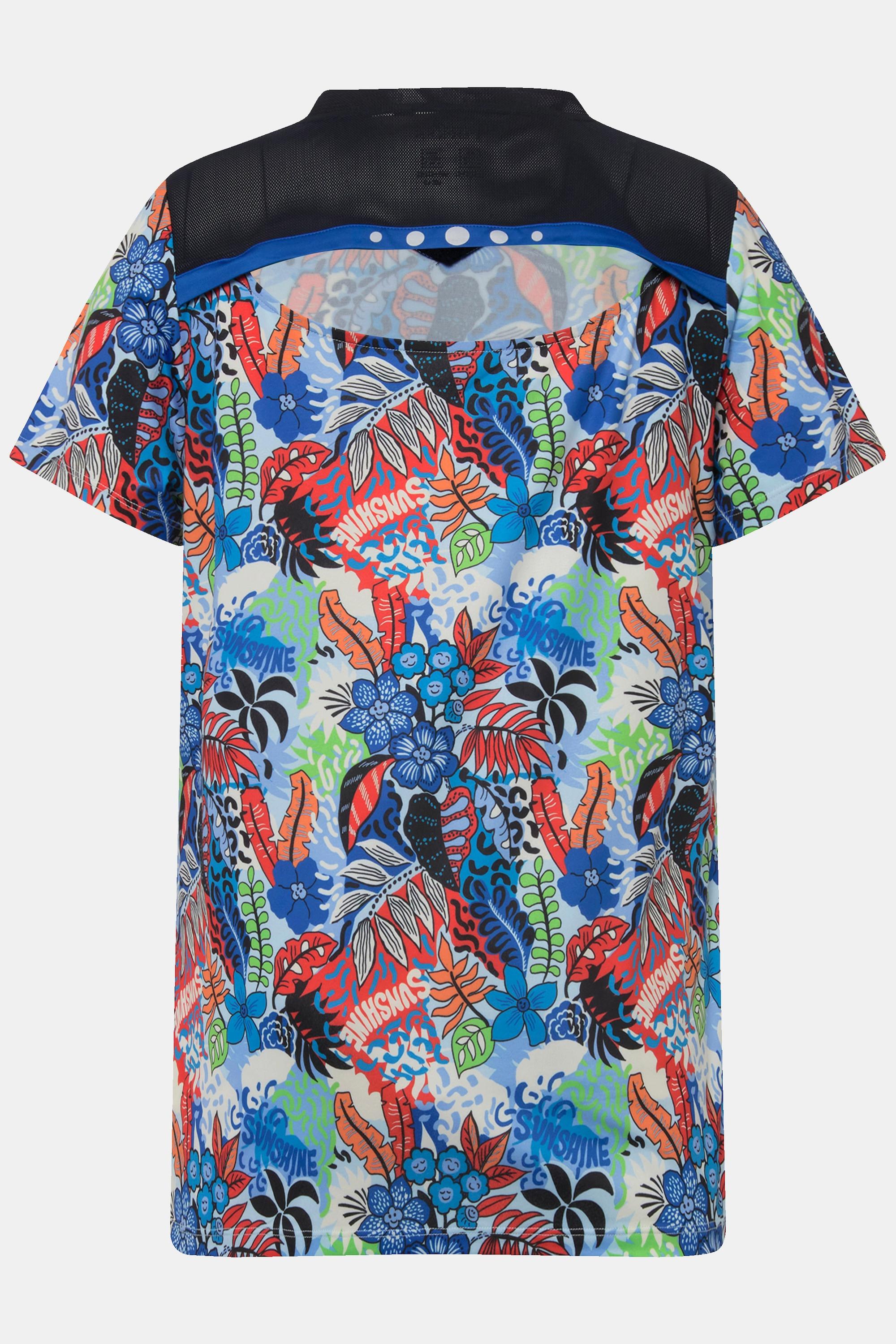 Ulla Popken Maglia funzionale linea A scollo a V mezze maniche  