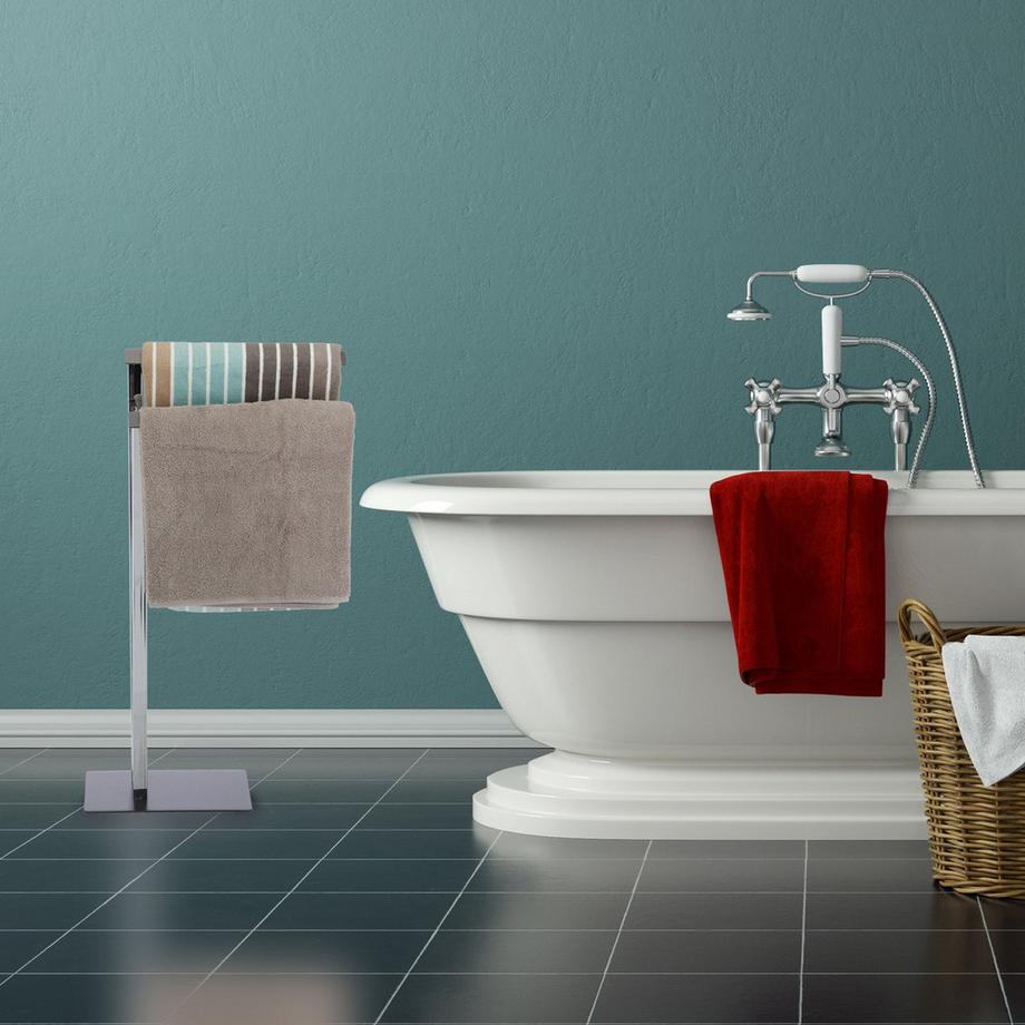 B2X Porta asciugamani cromo antracite  