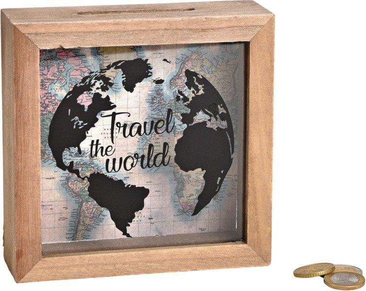 Roost  ROOST Sparkasse Travel the World 10040874 Holz, Glas 15x15x5cm 