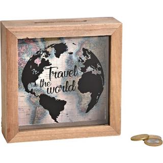 Roost  ROOST Sparkasse Travel the World 10040874 Holz, Glas 15x15x5cm 