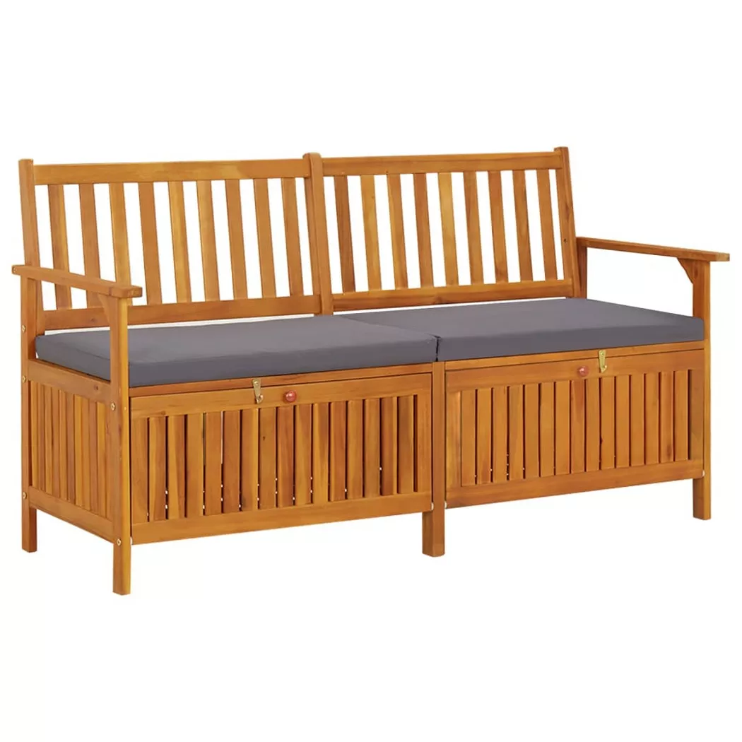 VidaXL - Banc bois, One Size, Gris