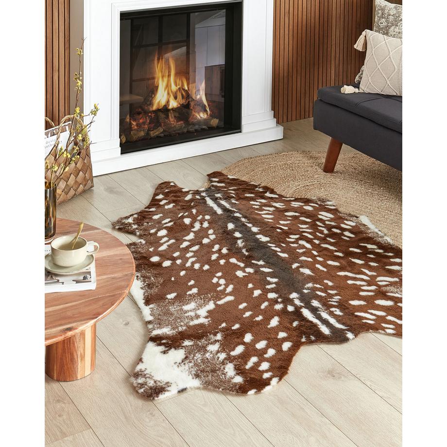 Beliani Tapis en fausse fourrure en Fourrure synthétique Rustique KNOLL  