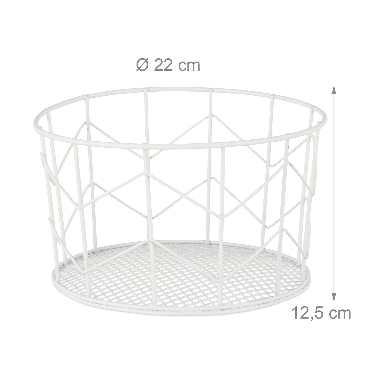 B2X Runder Korb aus Metalldraht  
