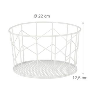 B2X Runder Korb aus Metalldraht  