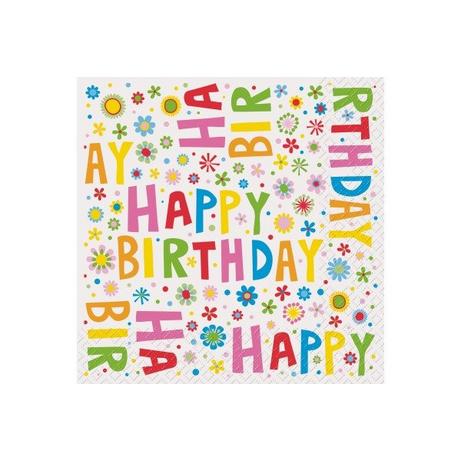 STEWO INTERNATIONAL STEWO Servietten 25x25cm 2573923660 Happy Birthday 20 Stück  