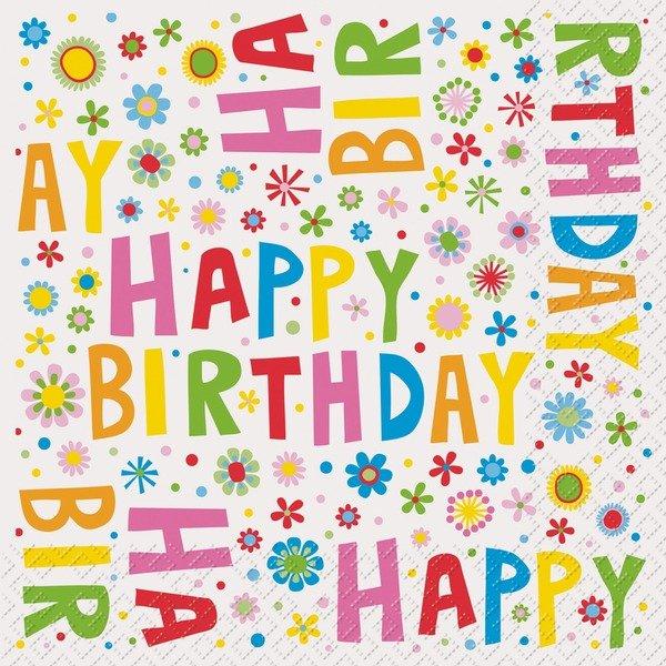 STEWO INTERNATIONAL STEWO Servietten 25x25cm 2573923660 Happy Birthday 20 Stück  