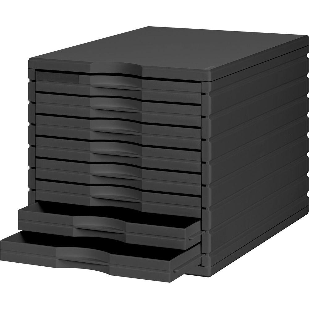 Styro Büro Schubladenbox styrotop, schwarz  