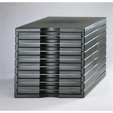 boîte à tiroirs de bureau, noir