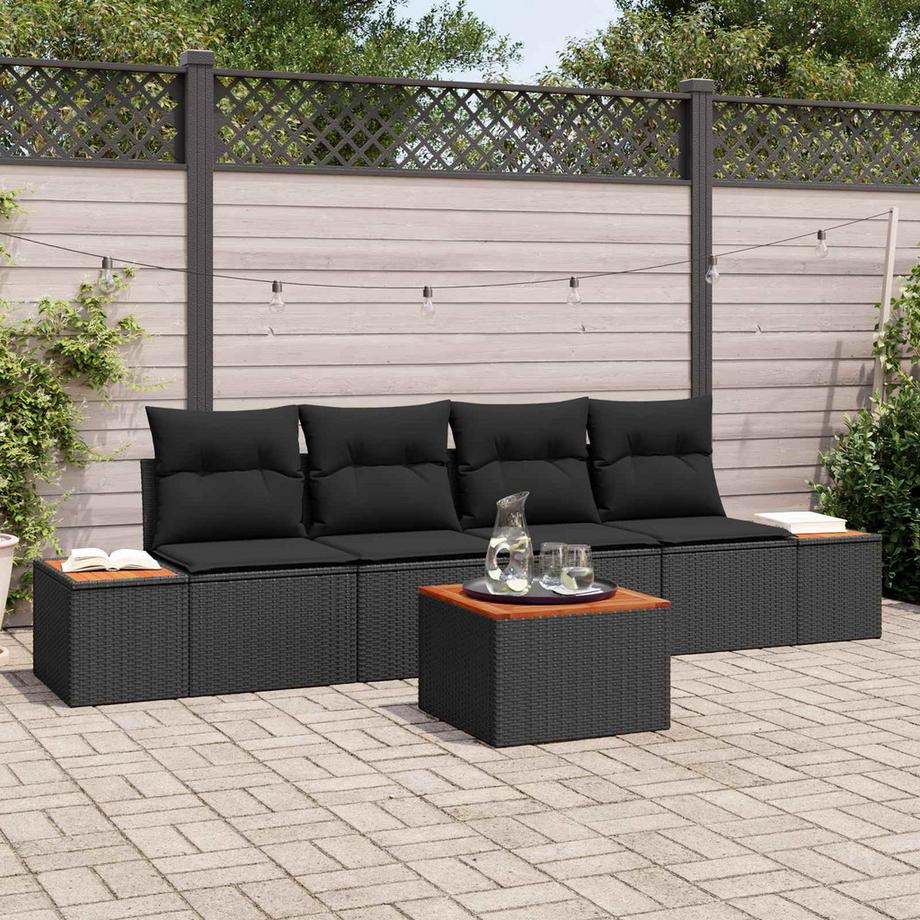 VidaXL Canapé de jardin poly rattan  