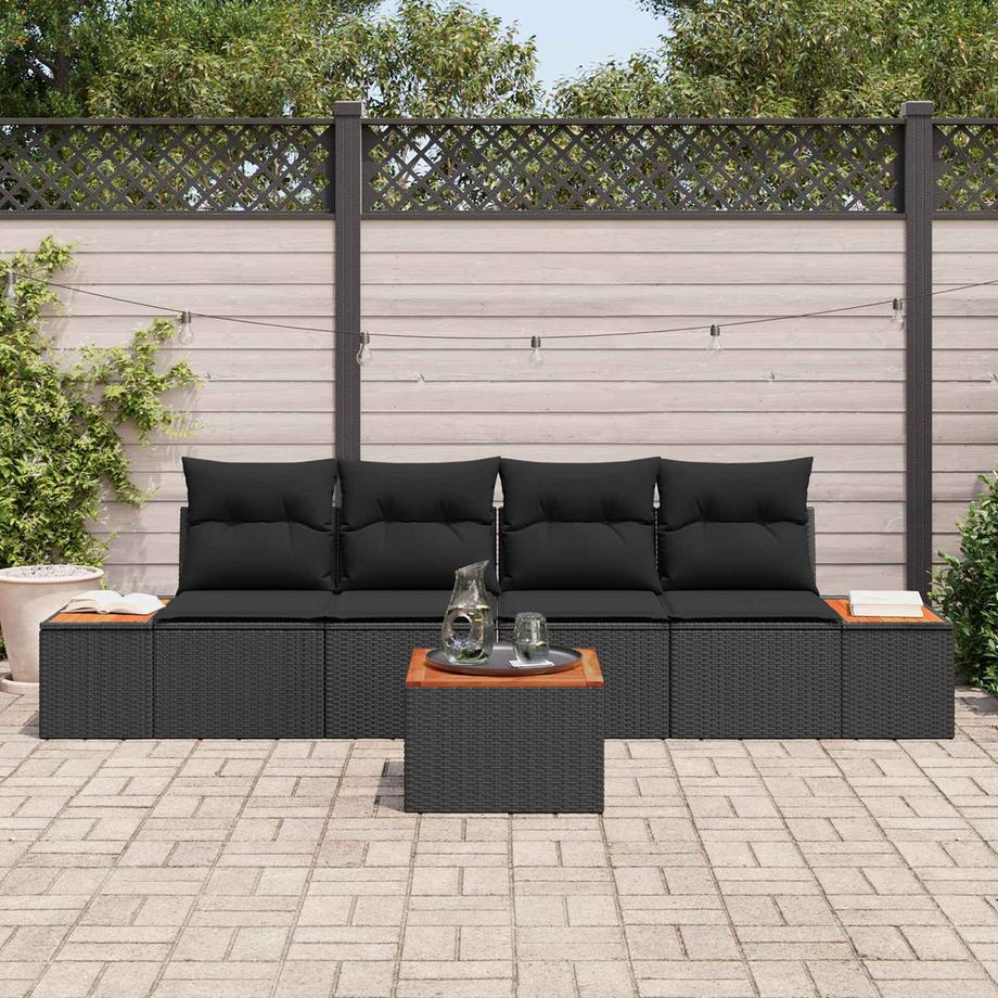 VidaXL Canapé de jardin poly rattan  