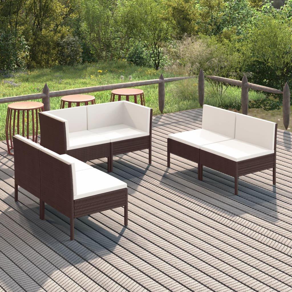 VidaXL Garten-sofagarnitur poly-rattan  