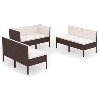 VidaXL Garten-sofagarnitur poly-rattan  