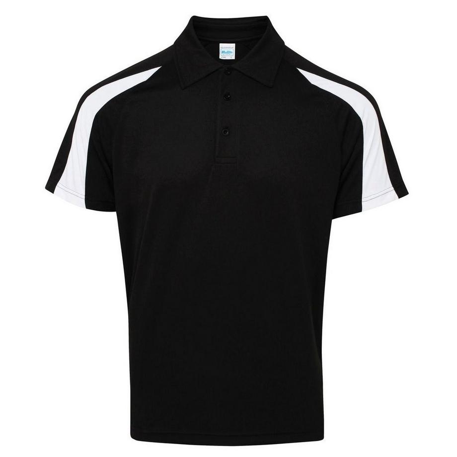 Just Cool Kurzarm Polo Shirt mit Kontrast Panel