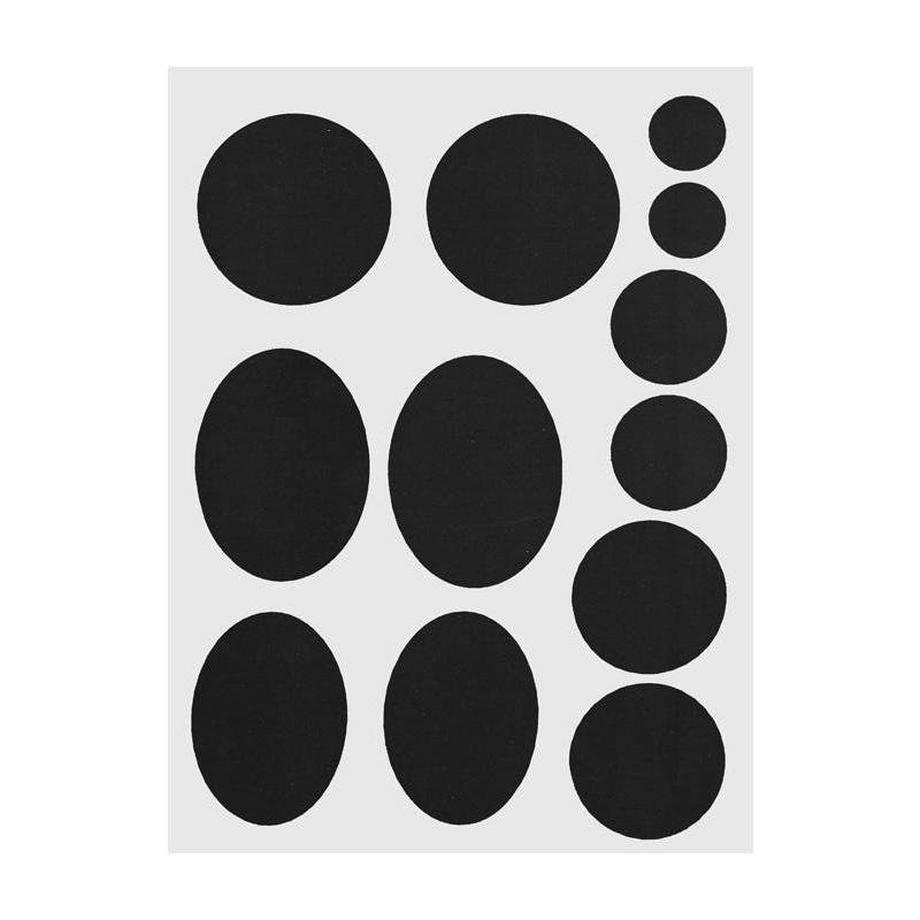 eStore  Etiquettes de réparation pour vêtements de dessus - noir - 12 pcs 