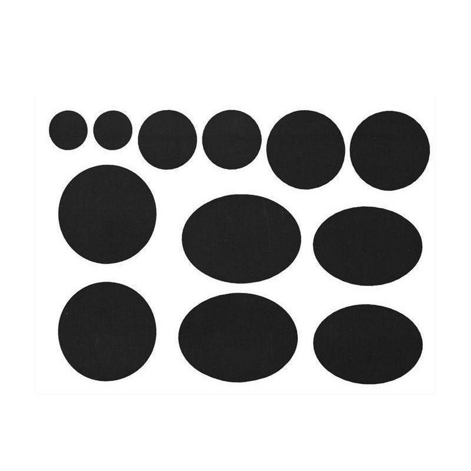 eStore  Etiquettes de réparation pour vêtements de dessus - noir - 12 pcs 