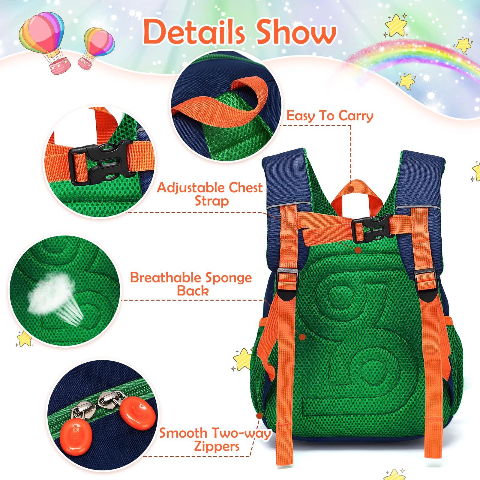 Only-bags.store Sac à Dos Enfant avec Sangle Poitrine Imperméable Préscolaire  