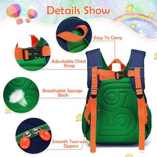 Only-bags.store Sac à Dos Enfant avec Sangle Poitrine Imperméable Préscolaire  