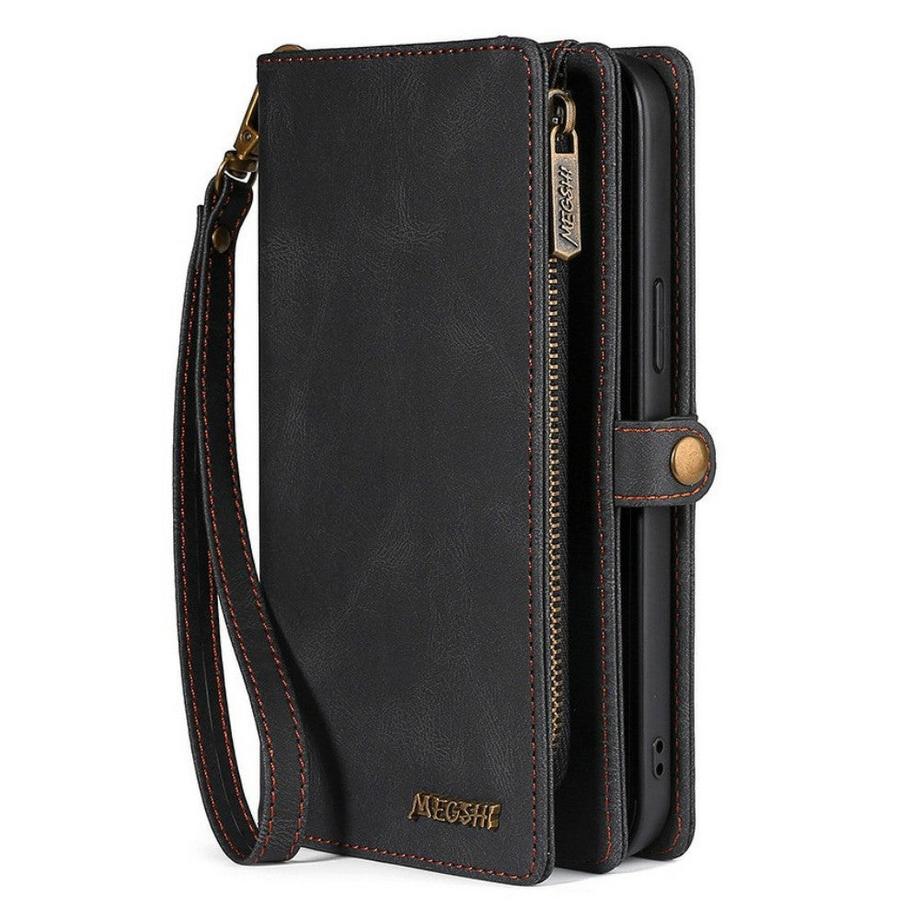 MEGSHI  Galaxy S21 FE - Portefeuille coque Combi noir 