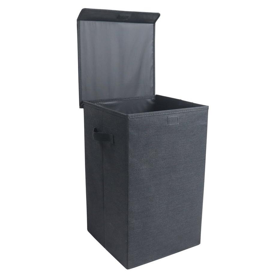 VCM Wäschekorb Stoff Wäschebox Wäschetruhe Wäschesammler Stoffbox Deckel Dreso M  