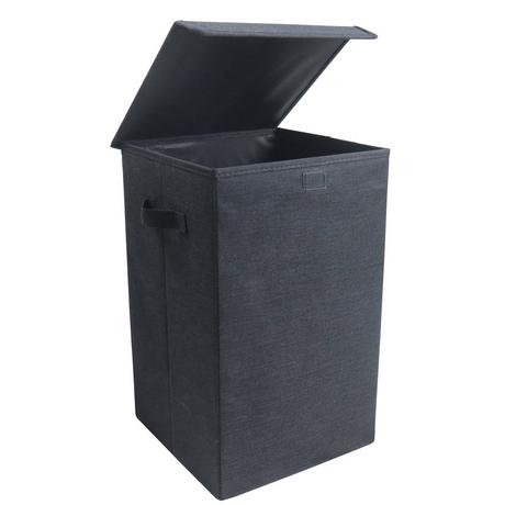 VCM Wäschekorb Stoff Wäschebox Wäschetruhe Wäschesammler Stoffbox Deckel Dreso M  