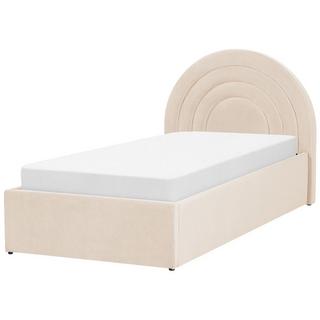 Beliani Bett mit Bettkasten aus Samtstoff Retro ANET  