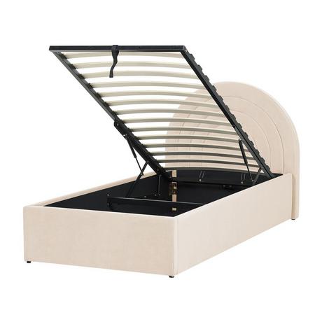 Beliani Bett mit Bettkasten aus Samtstoff Retro ANET  