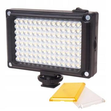 Luce portatile per fotocamera a LED con 2 filtri colorati