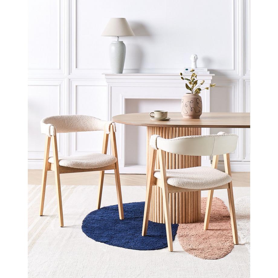 Beliani Set di 2 sedie da pranzo en Bouclé Classico DAY  