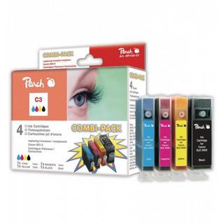 Peach  INK CARTRIDGE COMBI PACK C3 CARTUCCIA D'INCHIOSTRO NERO, CIANO, MAGENTA, GIALLO 