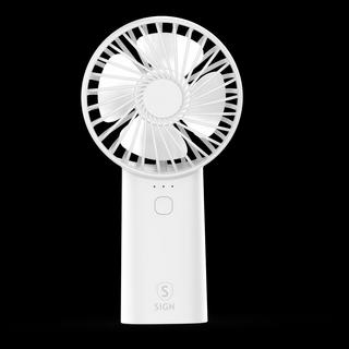 B2X Ventilatore portatile Mini USB con lampada - bianco  