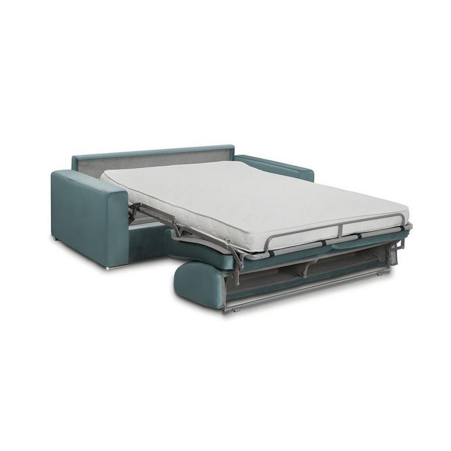 Vente-unique Canapé 4 places conible express en velours CALIFE menthe CouchageMatelas  