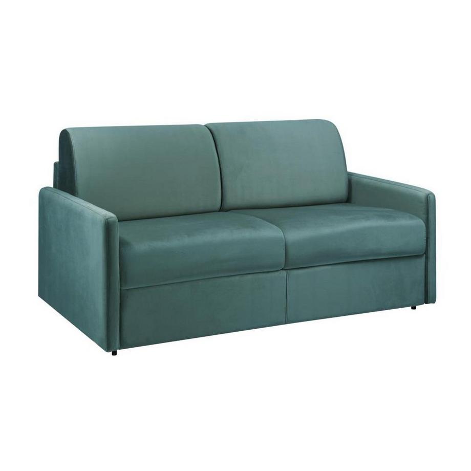 Canapé 4 places conible express en velours CALIFE menthe CouchageMatelas