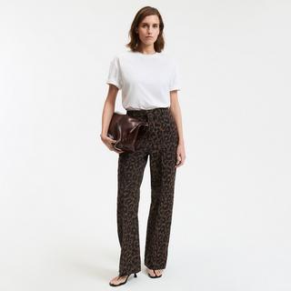 La Redoute Collections Pantaloni dritti vita alta Jacquard  