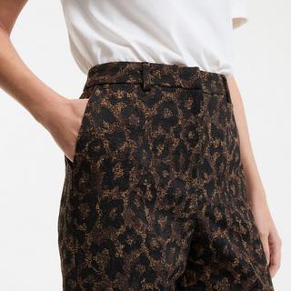 La Redoute Collections Pantaloni dritti vita alta Jacquard  
