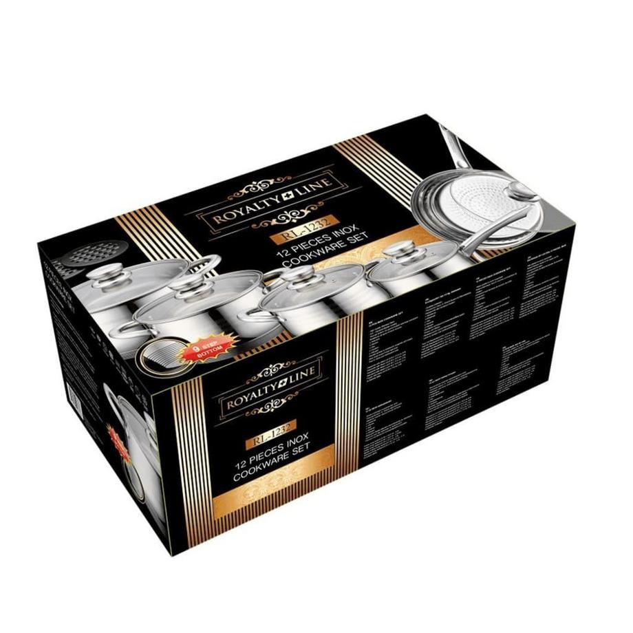 Royalty Line Set Pentole, Padelle E Pentole - 5 Pezzi  