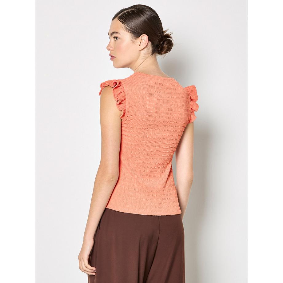 APRICOT T-shirt en jersey structuré à manches à volants  