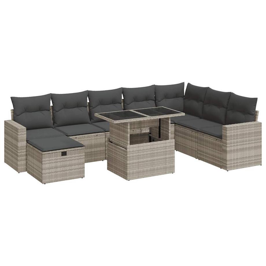 set divano da giardino Polirattan