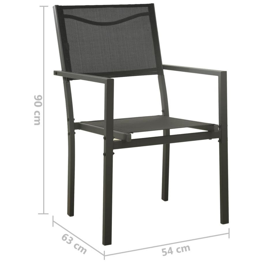 VidaXL Gartenstuhl stahl  