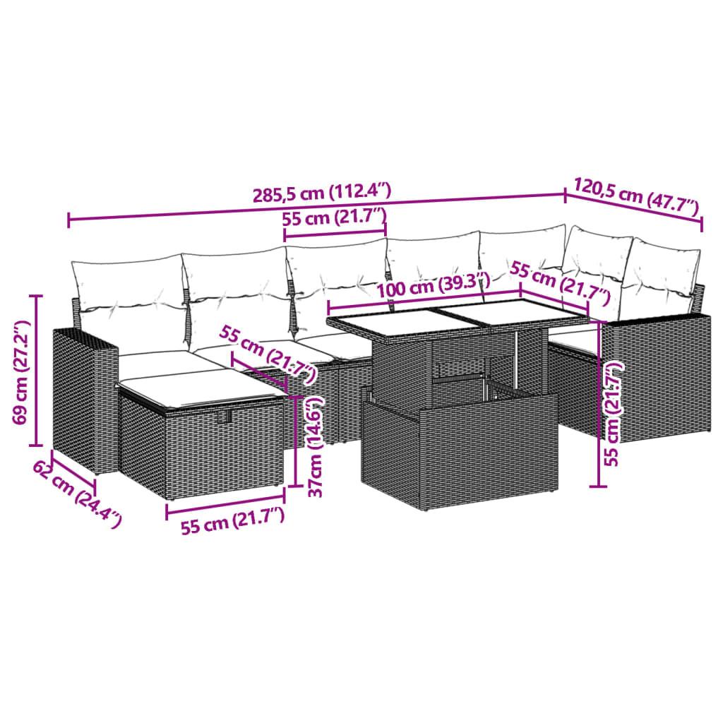 VidaXL Garten sofagarnitur poly-rattan  