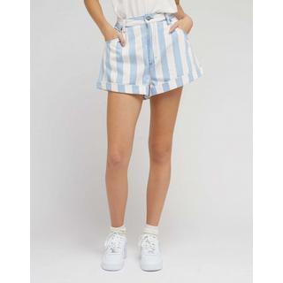Lee Short Plissé Rayé en Denim  