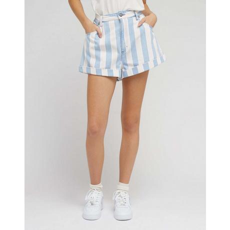 Lee Short Plissé Rayé en Denim  