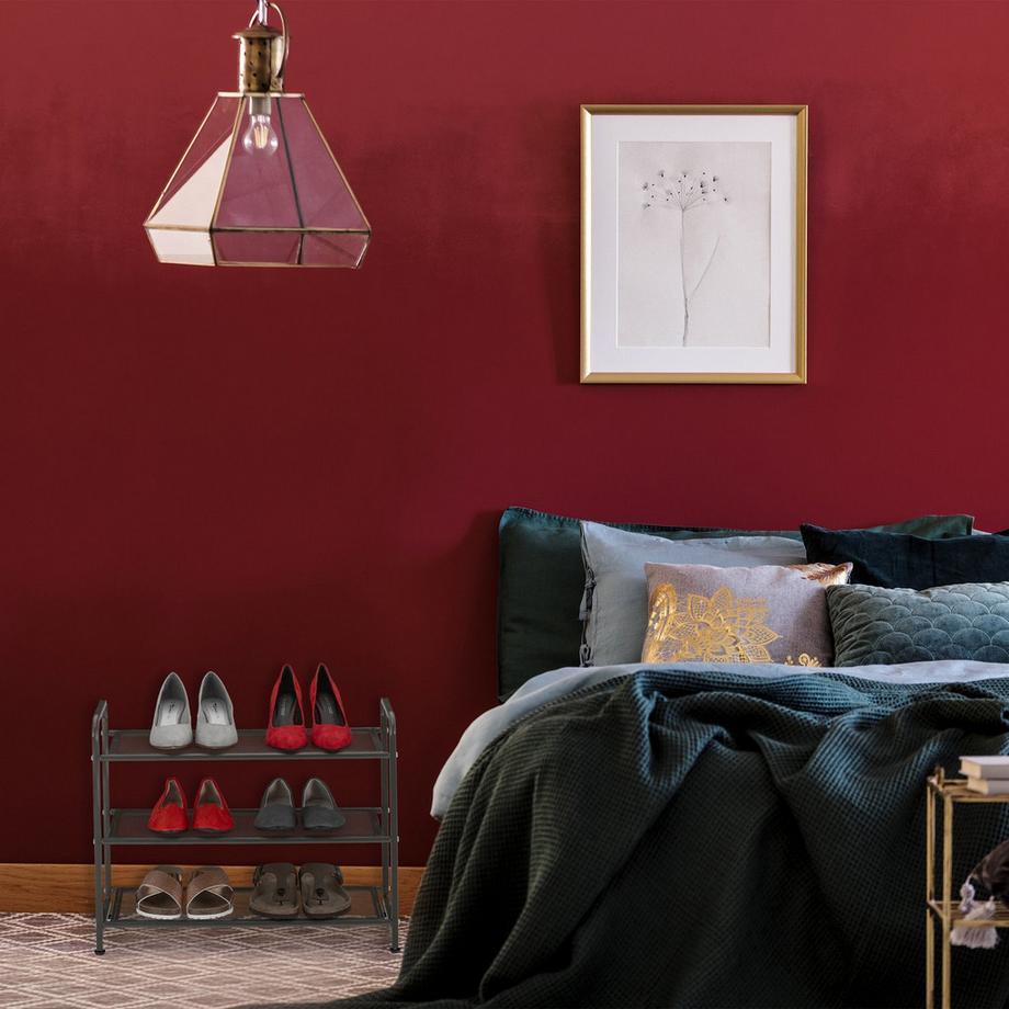 B2X Ripiano per scarpe in metallo nero  